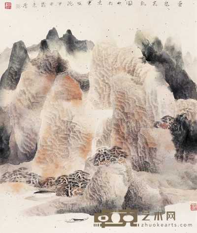 曹钧 甲申（2004年）作 云泉高致 镜心 45×37cm